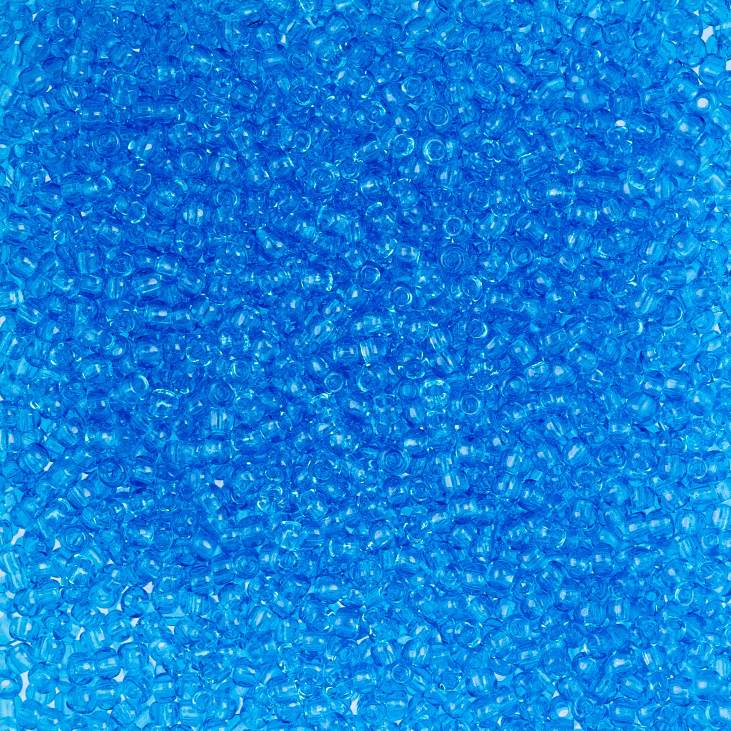 Czech Seed Beads apx. 22g Vial 10/0 Transparent Light Blue (72)