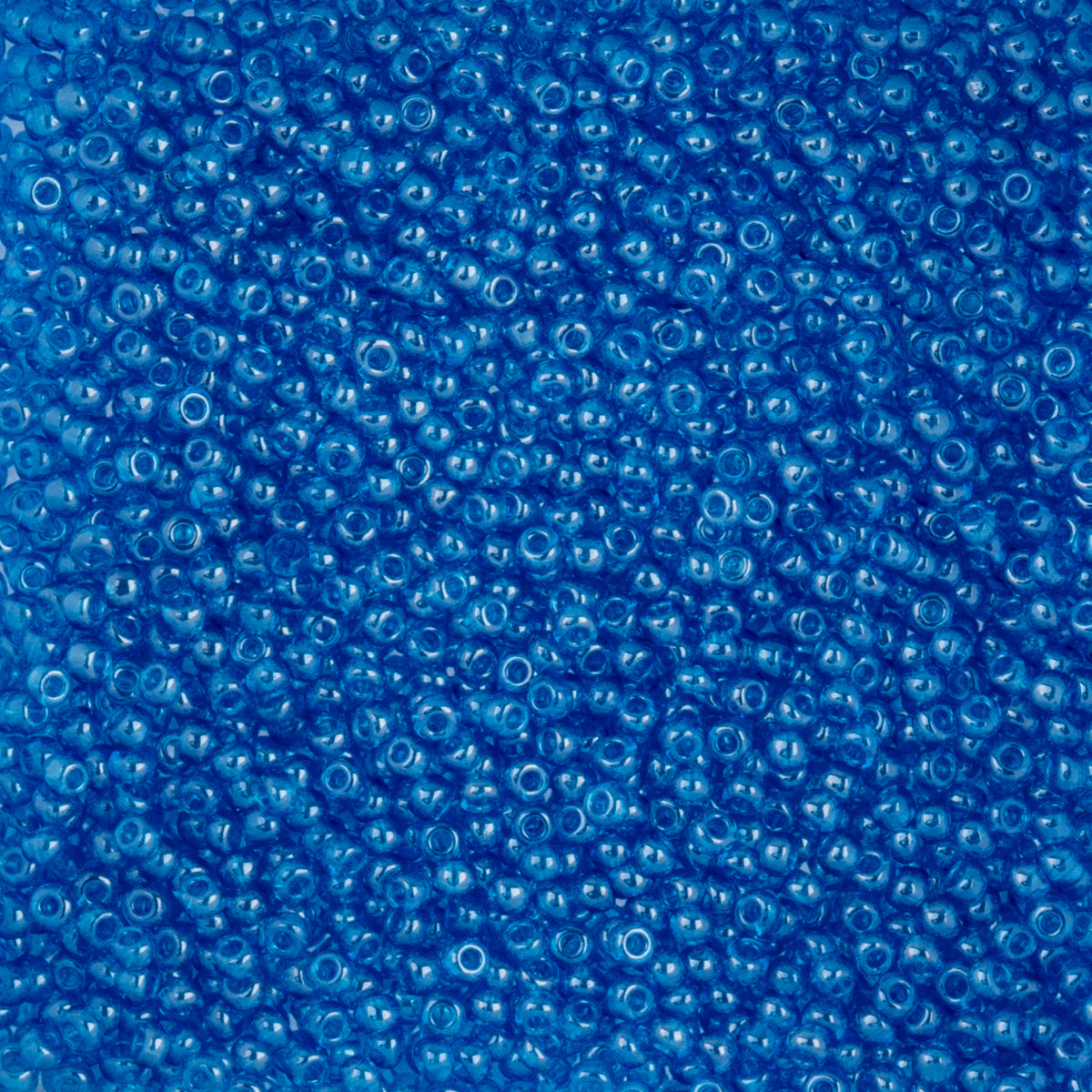 Czech SeeCzech Seed Beads apx. 22g Vial 10/0 Transparent Medium Aqua Luster (71)
