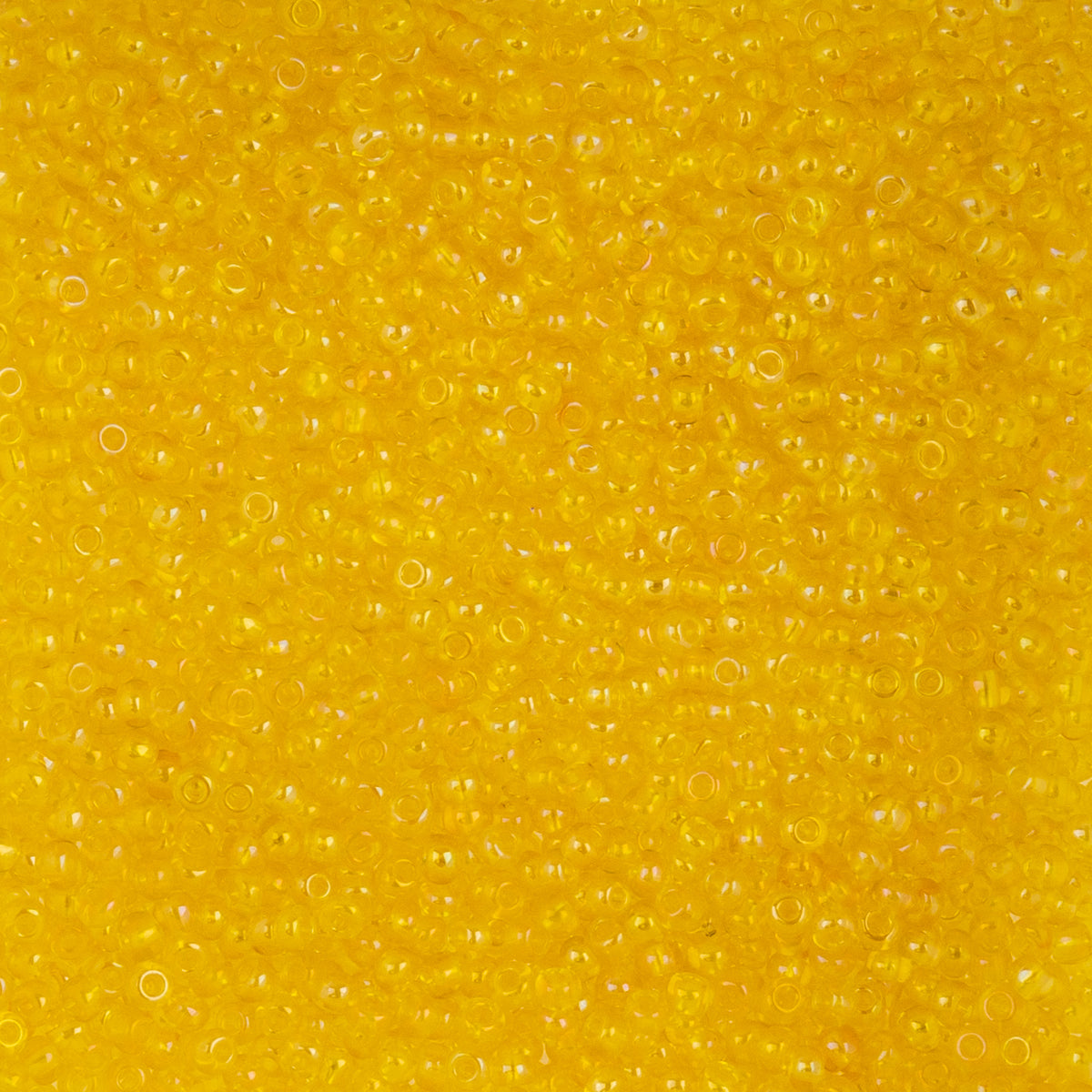 Czech Seed Beads apx. 22g Vial 10/0 Transparent Iris Yellow (32)