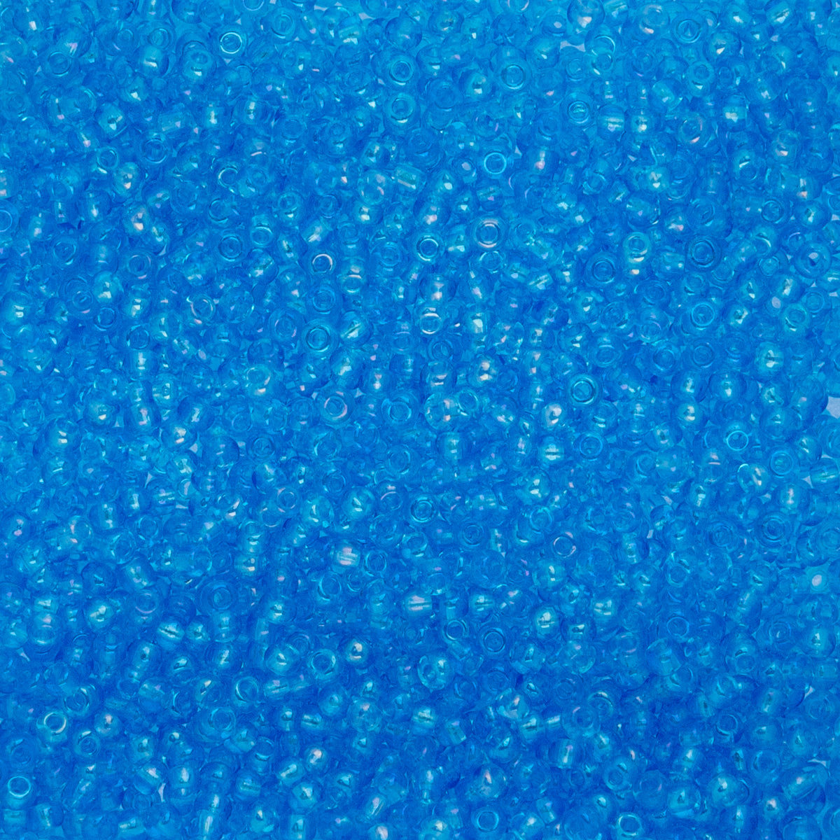 Czech Seed Beads apx. 22g Vial 10/0 Transparent Iris Aqua (70)
