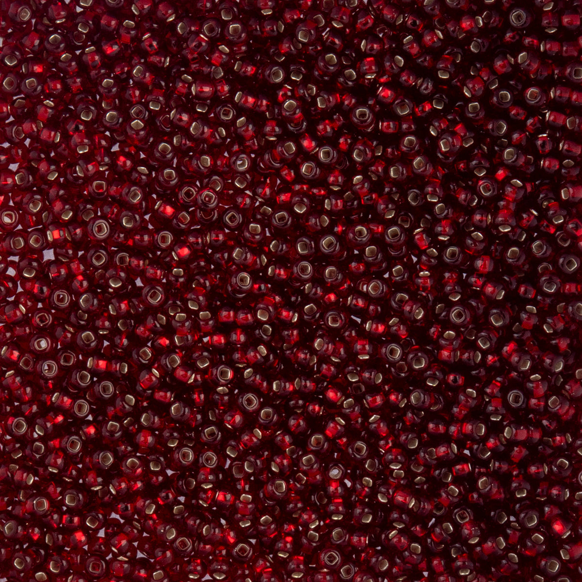 Czech Seed Beads apx. 22g Vial 10/0 Transparent S/L Garnet (20)