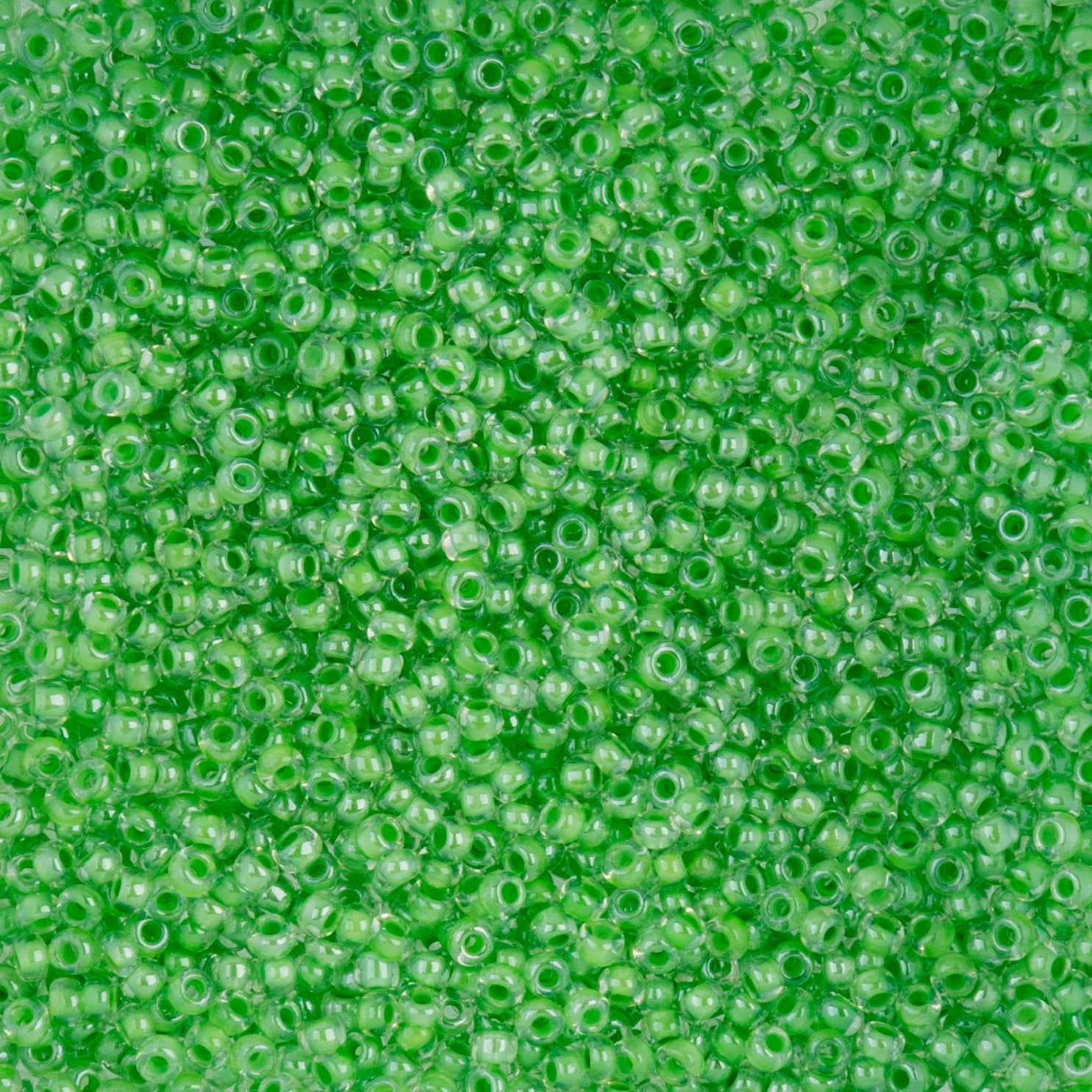 Czech Seed Beads apx. 22g Vial 10/0 C/L Green