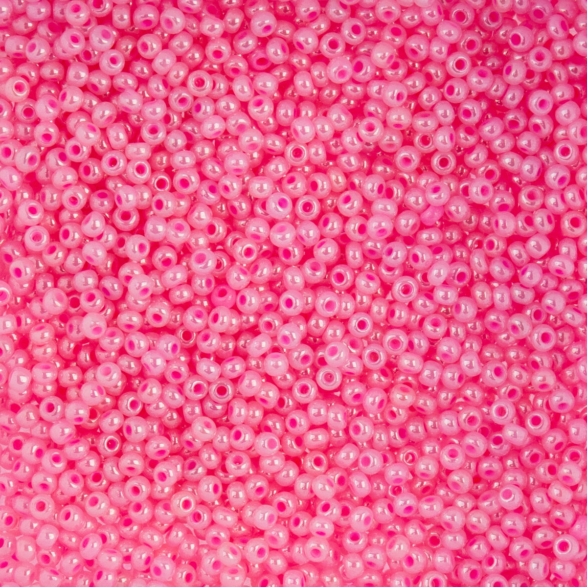 Czech Seed Beads apx. 22g Vial 10/0 Pearl Dyed Rose (123)