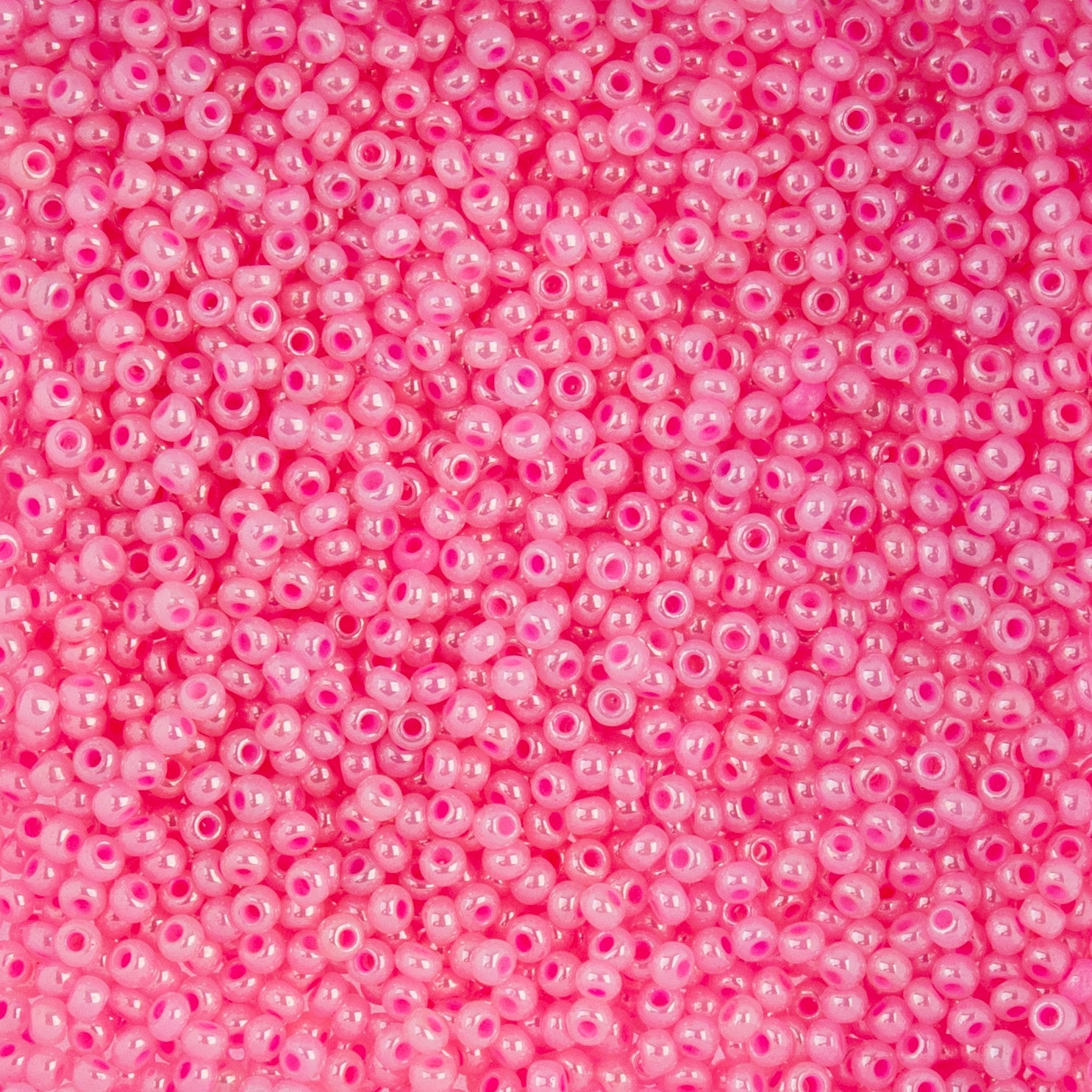Czech Seed Beads apx. 22g Vial 10/0 Pearl Dyed Rose (123)