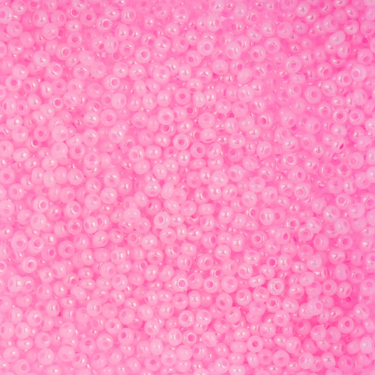 Czech Seed Beads apx. 22g Vial 10/0 Opaque Dyed Iris Pink (121)