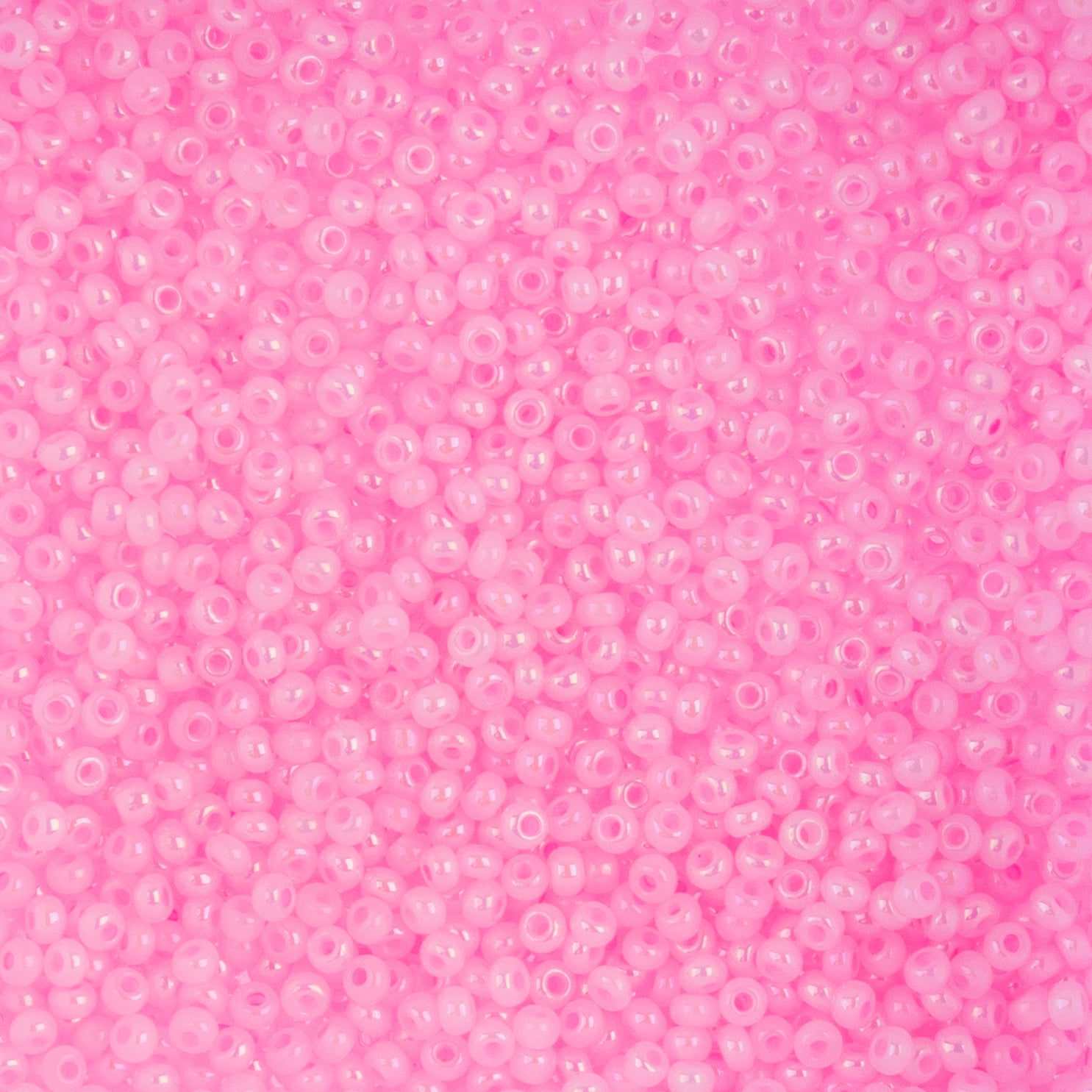 Czech Seed Beads apx. 22g Vial 10/0 Opaque Dyed Iris Pink (121)