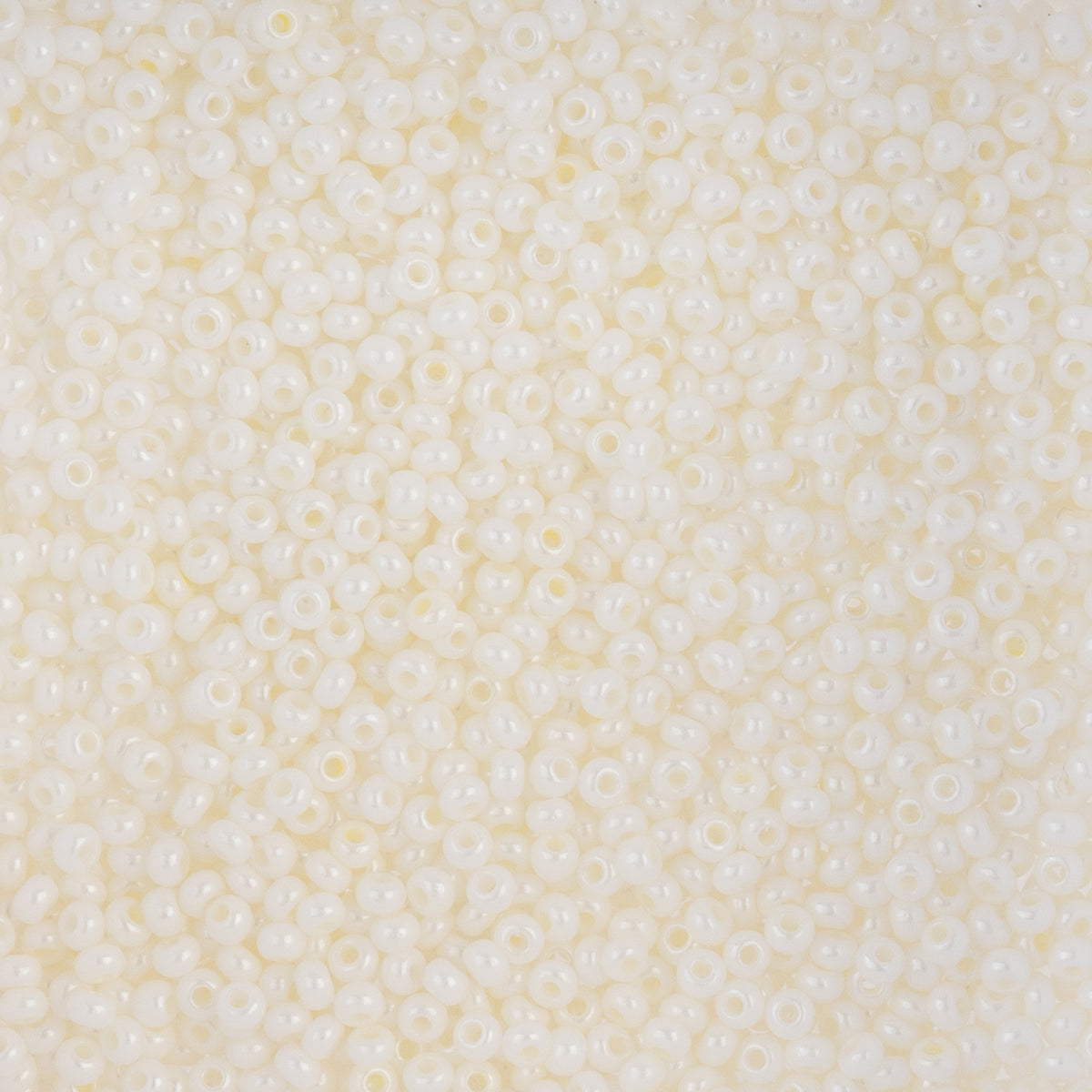 Czech Seed Beads apx. 22g Vial 10/0 Opaque Cream (8)