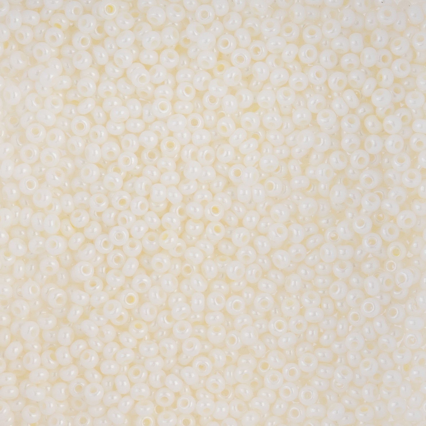 Czech Seed Beads apx. 22g Vial 10/0 Opaque Cream (8)