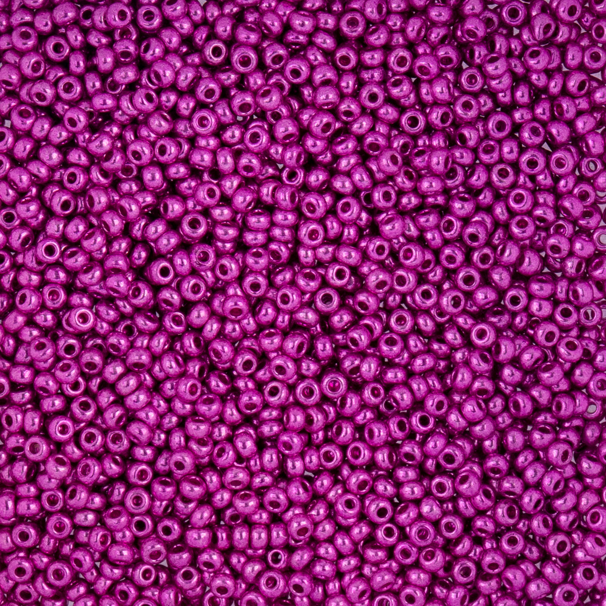 Czech Seed Beads apx. 22g Vial 10/0 Metallic Fuchsia (100)