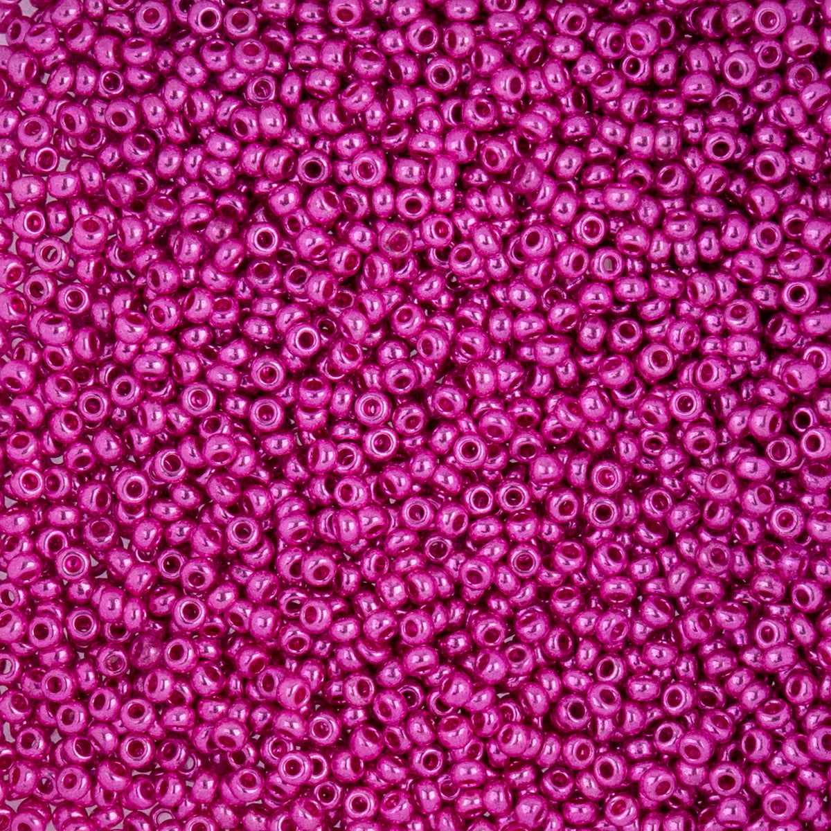Czech Seed Beads apx. 22g Vial 10/0 Metallic Pink (98)