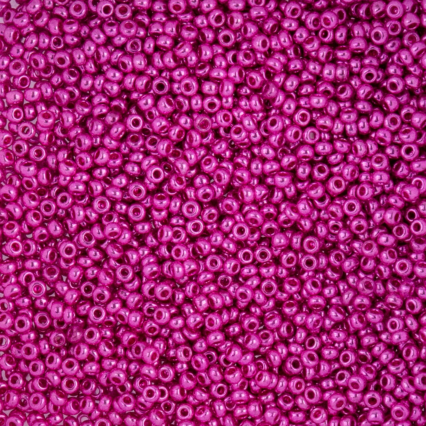 Czech Seed Beads apx. 22g Vial 10/0 Metallic Pink (98)