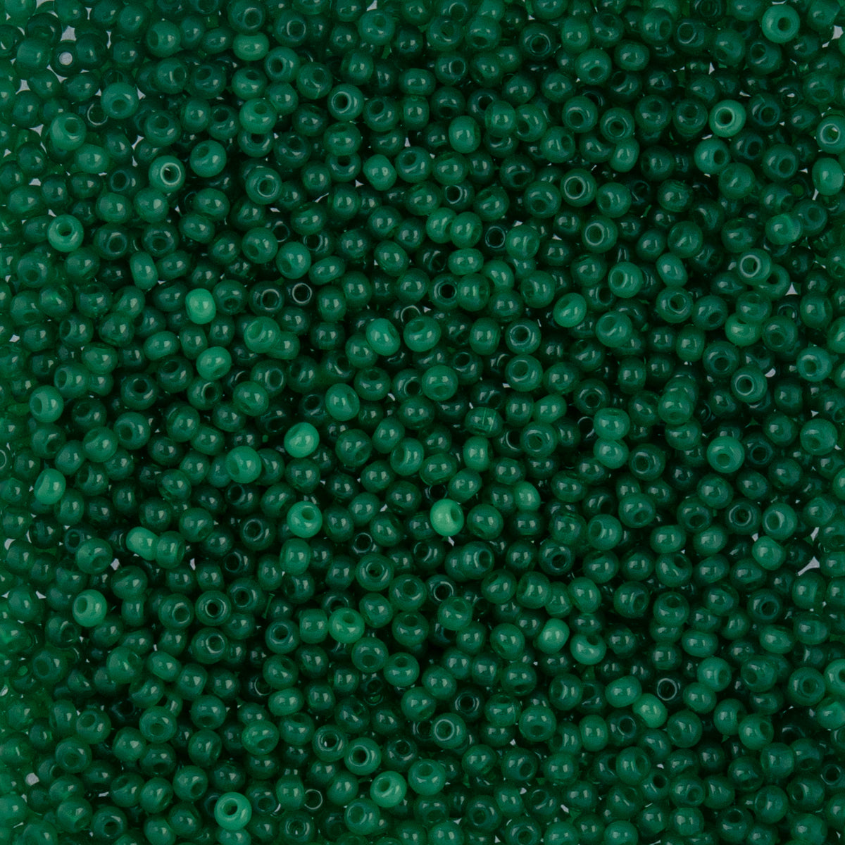 Czech Seed Beads apx. 22g Vial 10/0 Oily Green (43)