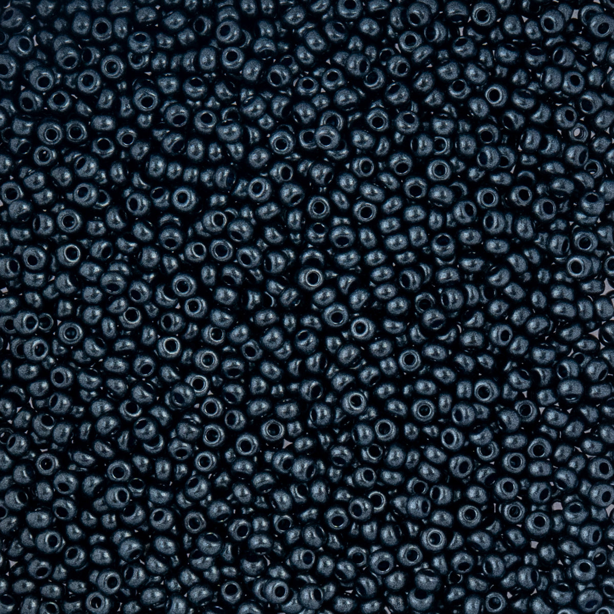 Czech Seed Beads apx. 22g Vial 10/0 Jet-Terra Pearl Blue Dyed (166)