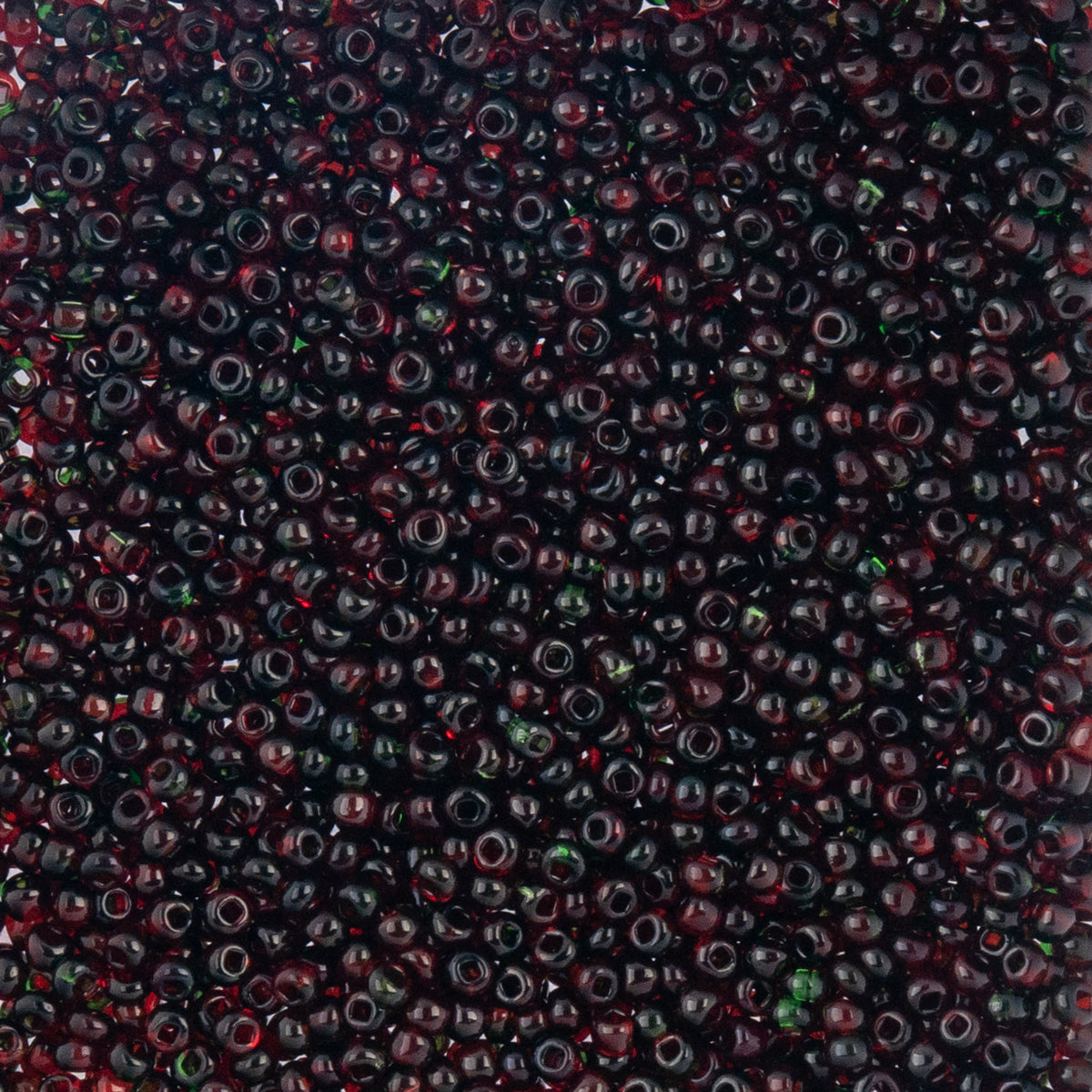 Czech Seed Beads apx. 22g Vial 10/0 Harlequin Transparent Green/Red Natural (18)