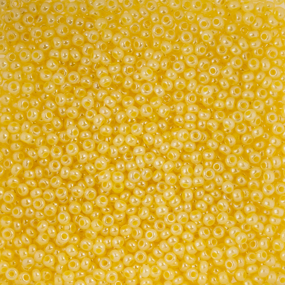 Czech Seed Beads apx. 22g Vial 10/0 Pearl Dyed Yellow (31)