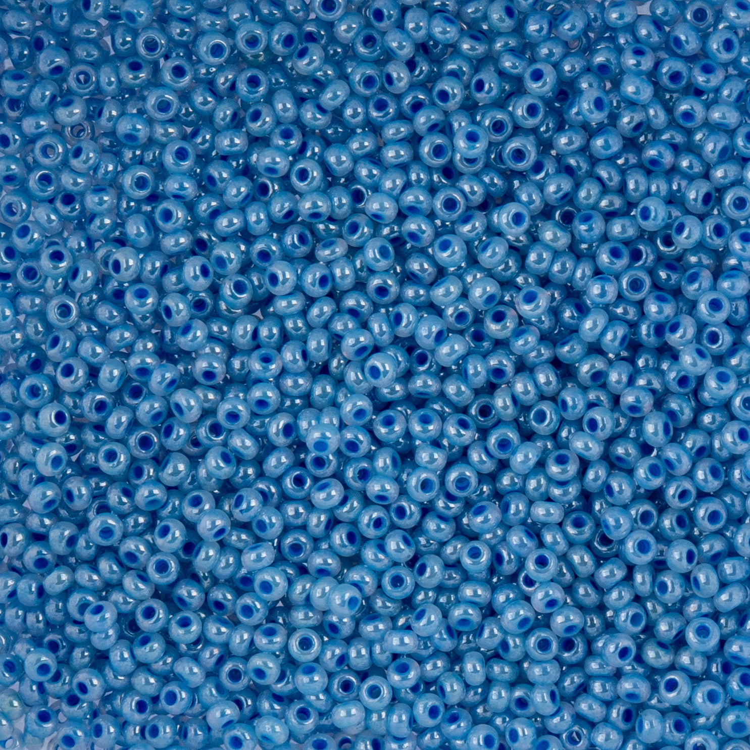 Czech Seed Beads apx. 22g Vial 10/0 Pearl Dyed Pale Blue (63)