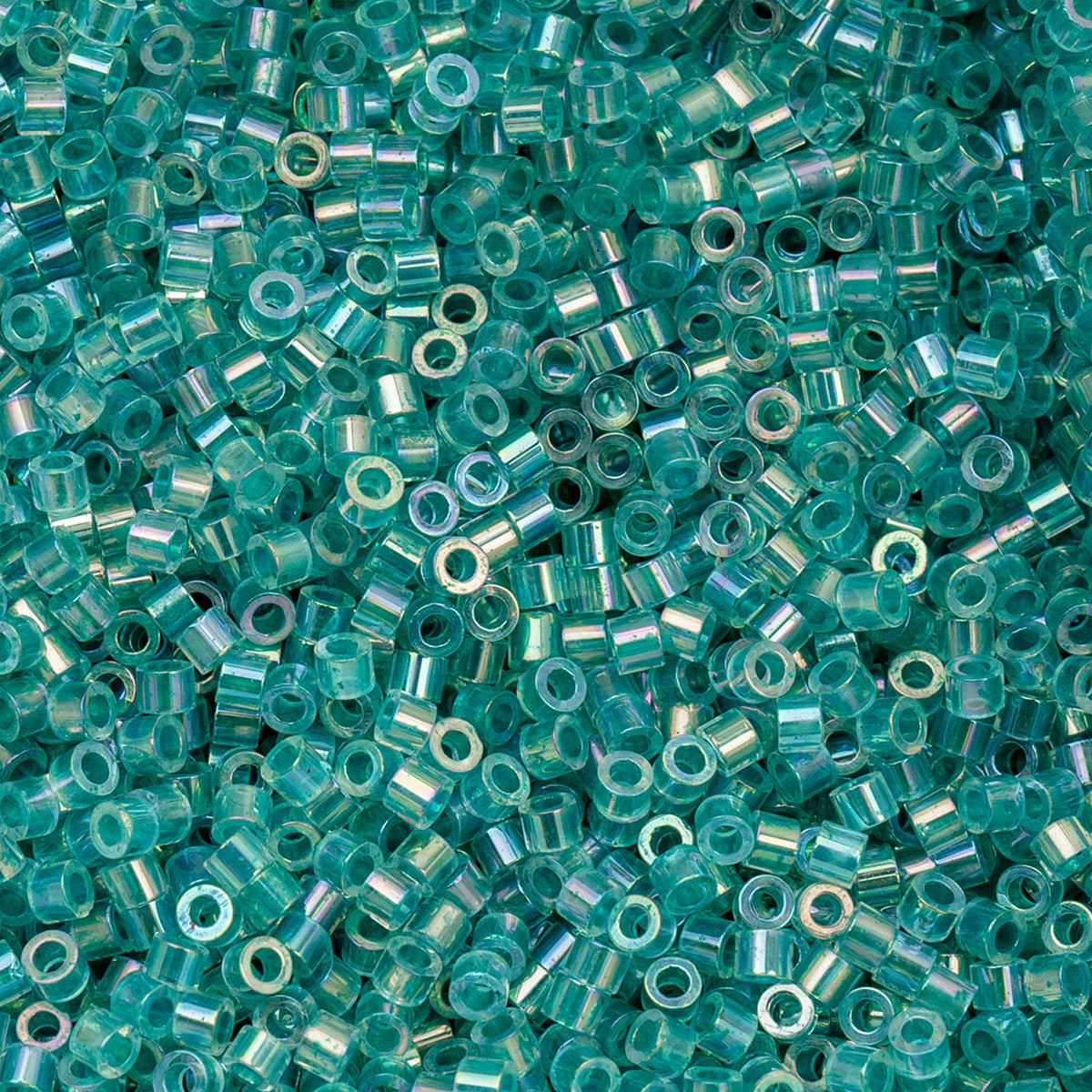 Cylin Bead 11/0 25g Bag Transparent Teal Caribbean AB-1082