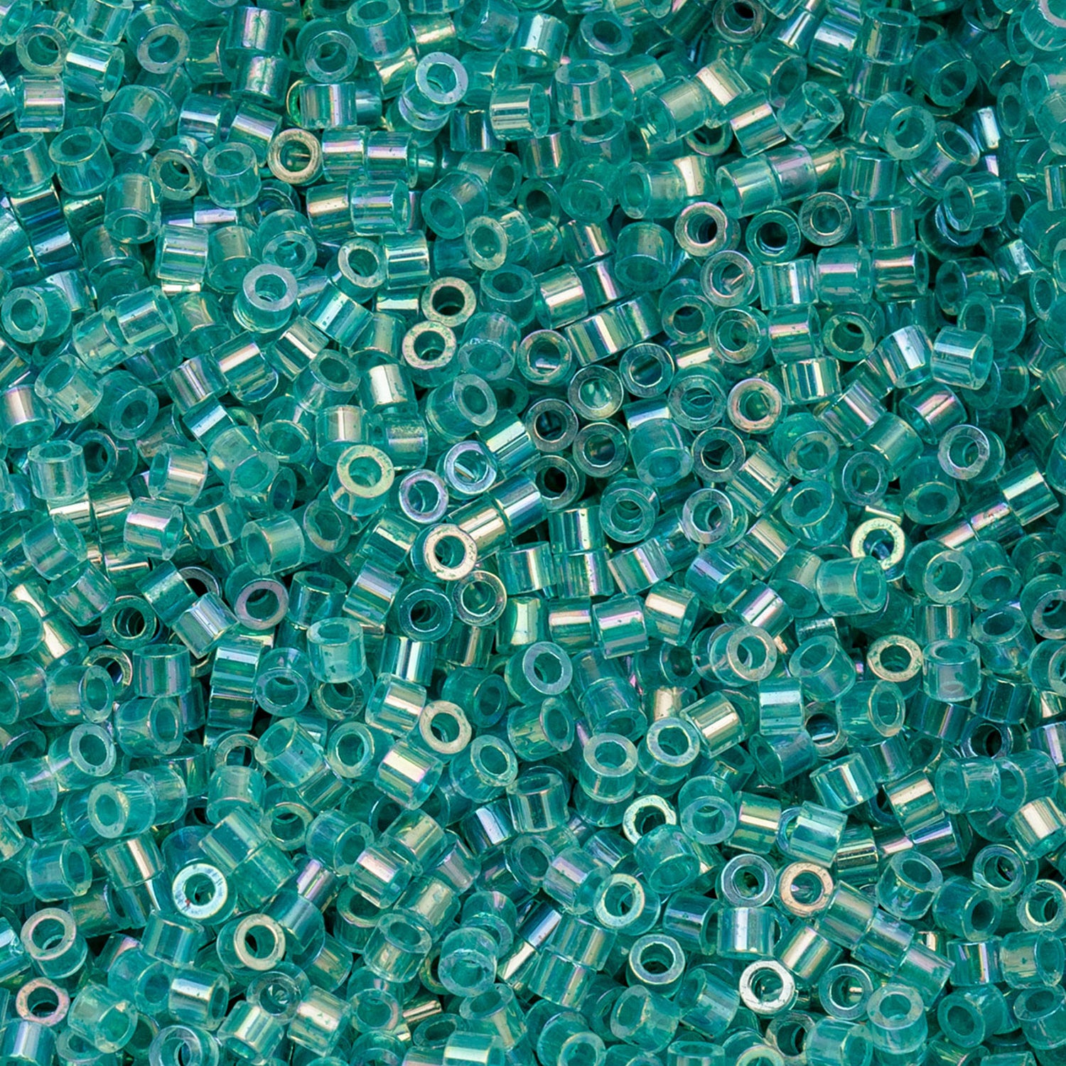 Cylin Bead 11/0 25g Bag Transparent Teal Caribbean AB-1082