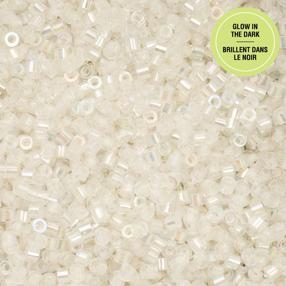 Cylin Bead 11/0 25g Bag Glow in Dark AB - White to Sky-1116