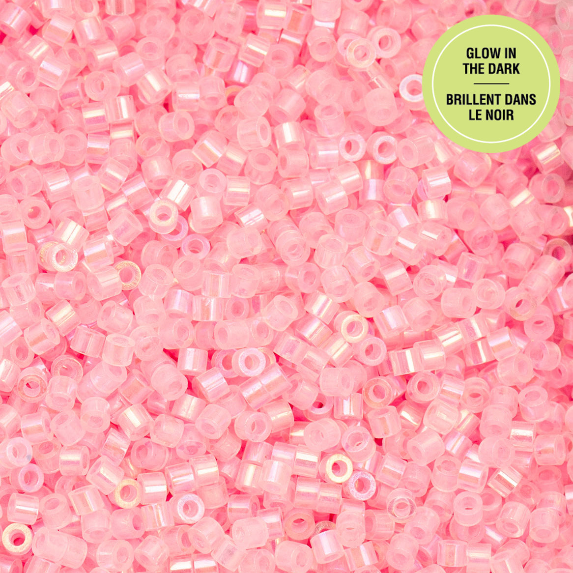 Cylin Bead 11/0 25g Bag Glow in Dark AB - Pink Neon-1118