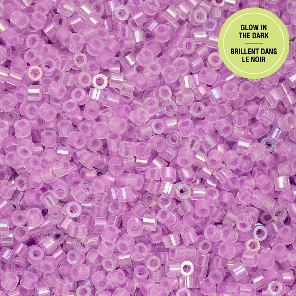 Cylin Bead 11/0 25g Bag Glow in Dark AB - Purple-1121