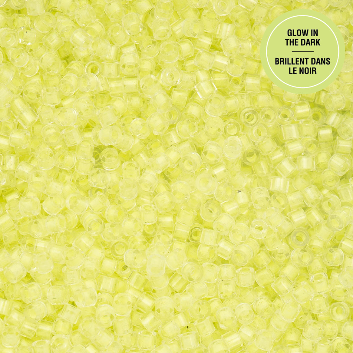 Cylin Bead 11/0 25g Bag Glow in Dark - Yellow Neon-1143
