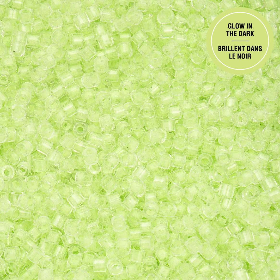 Cylin Bead 11/0 25g Bag Glow in Dark - Light Green-1144