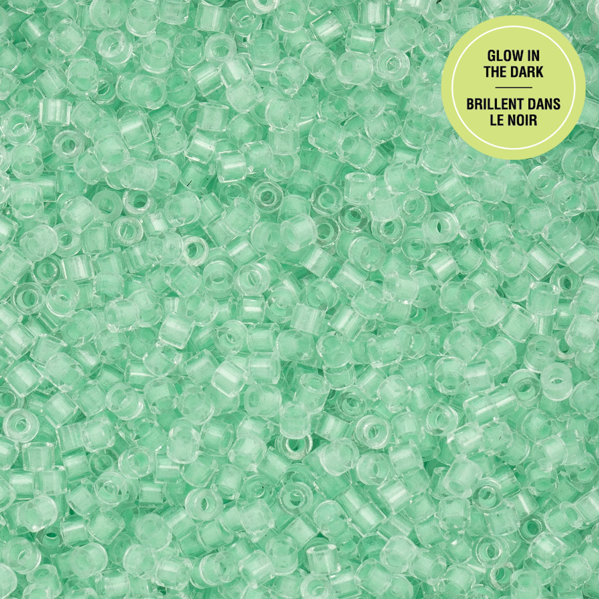 Cylin Bead 11/0 25g Bag Glow in Dark - Green-1145