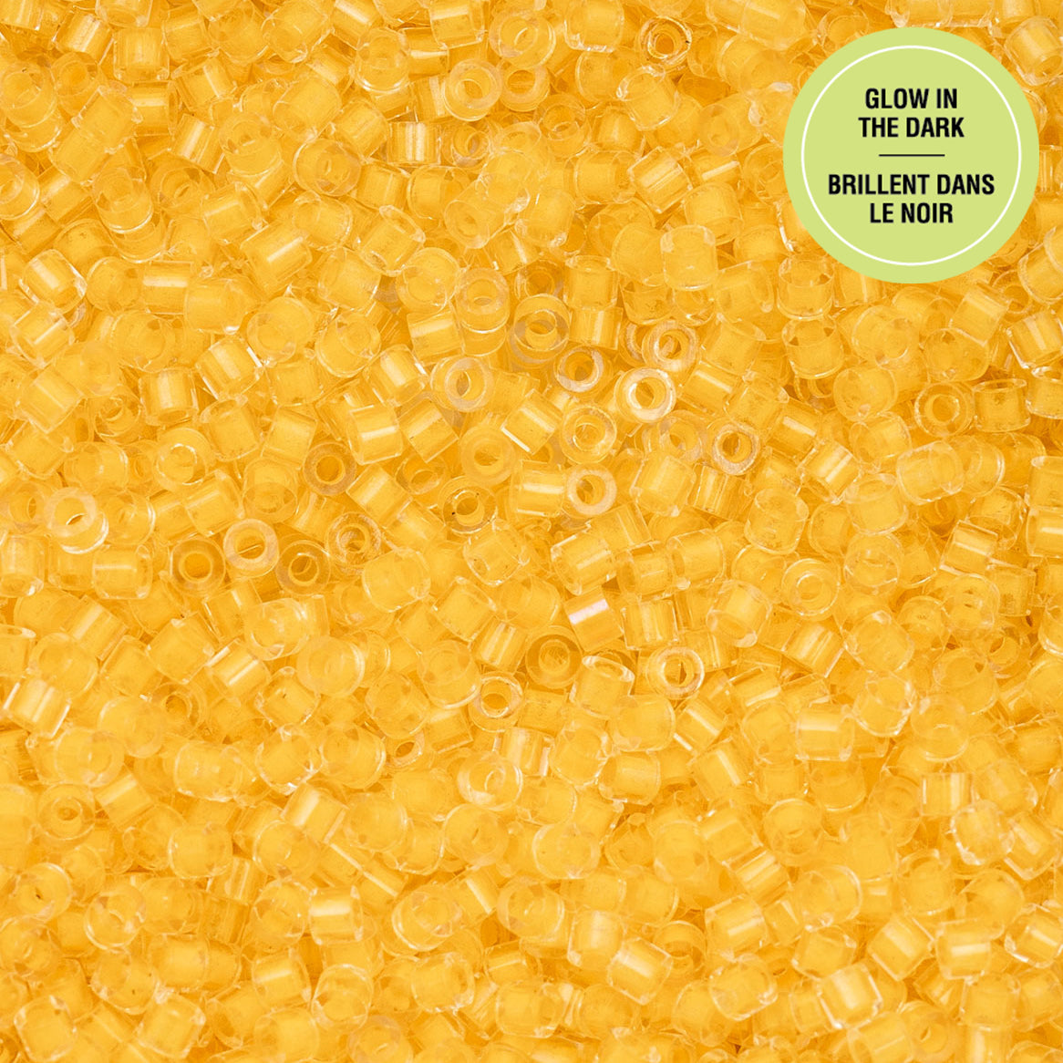 Cylin Bead 11/0 25g Bag Glow in Dark - Gold Yellow-1146