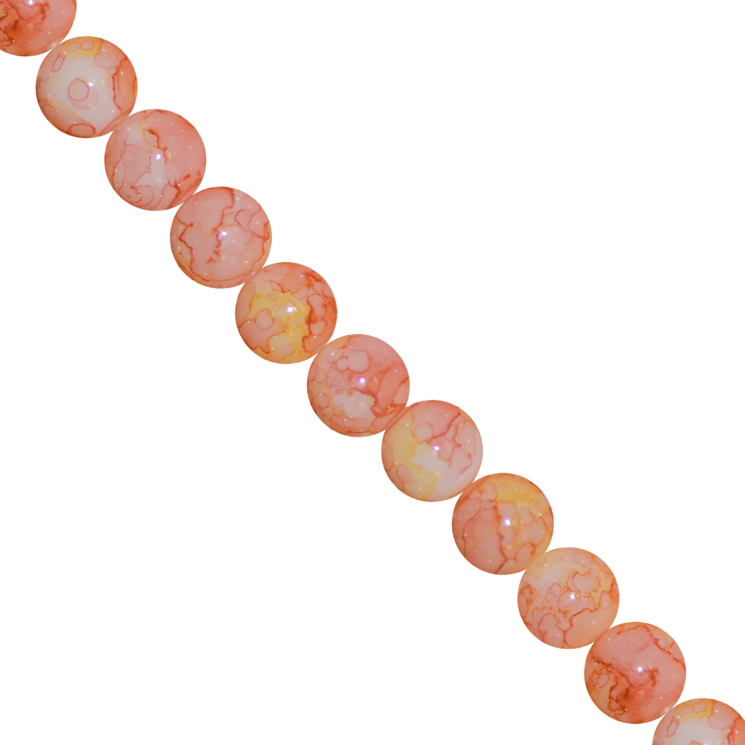 Marble Style Glass Beads, Opaque, 4mm, Approx 190 pcs per strand, Available in Multiple Colours