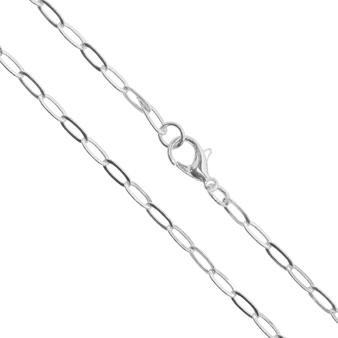 Chains, Flat Cable, Alloy, 20 inches, Sold Per pkg of 12, Available in 4 Colours