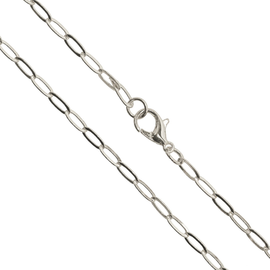 Chains, Flat Cable, Alloy, 20 inches, Sold Per pkg of 12, Available in 4 Colours