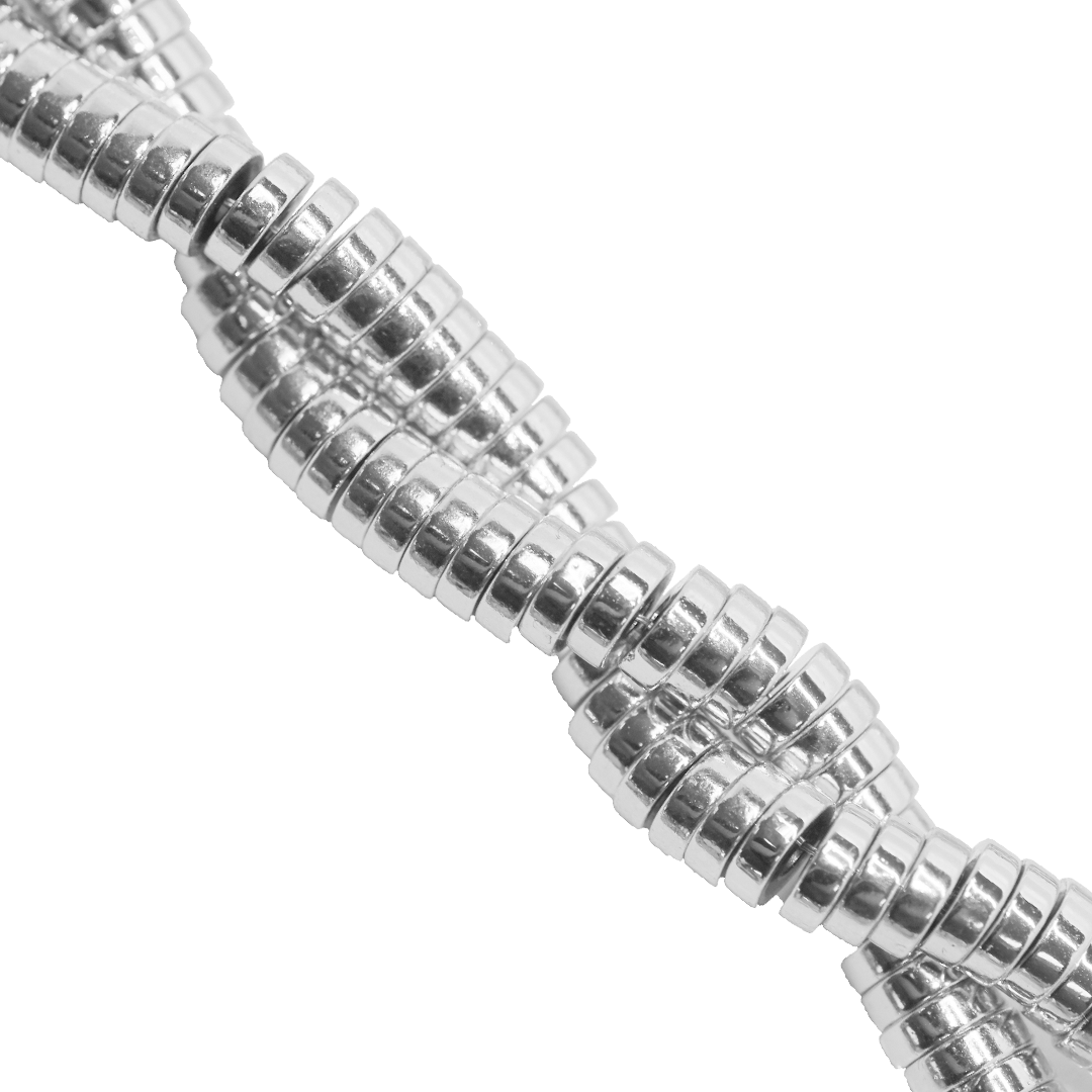 Hematite, Flat Round, Plated, 6mm x 2mm, Approx 190 pcs per strand, Available in Multiple Colours