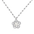 Necklace, Cubic Zirconia Pearl Flower, 925 Sterling Silver, 15.5" + 1.5" Extension - 1pc