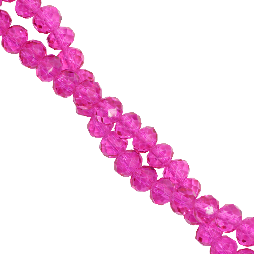 Glass Crystal Beads, Rondelle, Faceted, 6mm, Approx 80 pcs per strand, Available in Multiple Colours