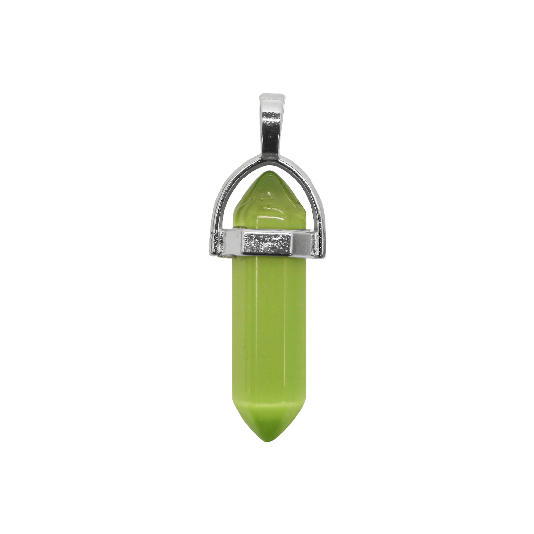 Pendant, Cats Eye, Hexagonal Pointed, Approx 40mm x 10mm, Sold Per pkg of 1, Available in 3 Colours