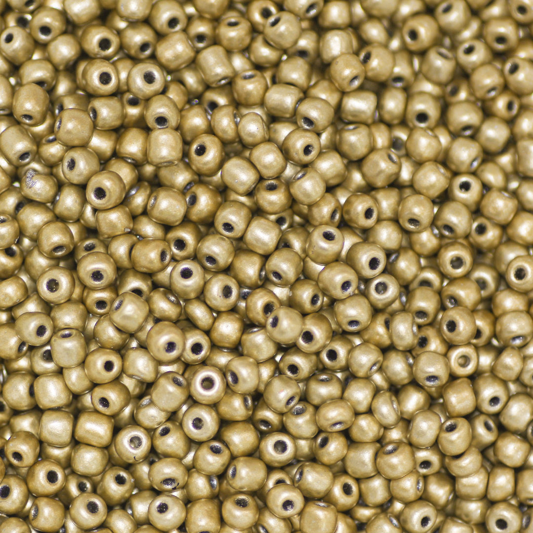 Seed Bead Bulk Bags - 6/0 - Dark Gold Bronze Matte Metallic - 447g/6,000pcs