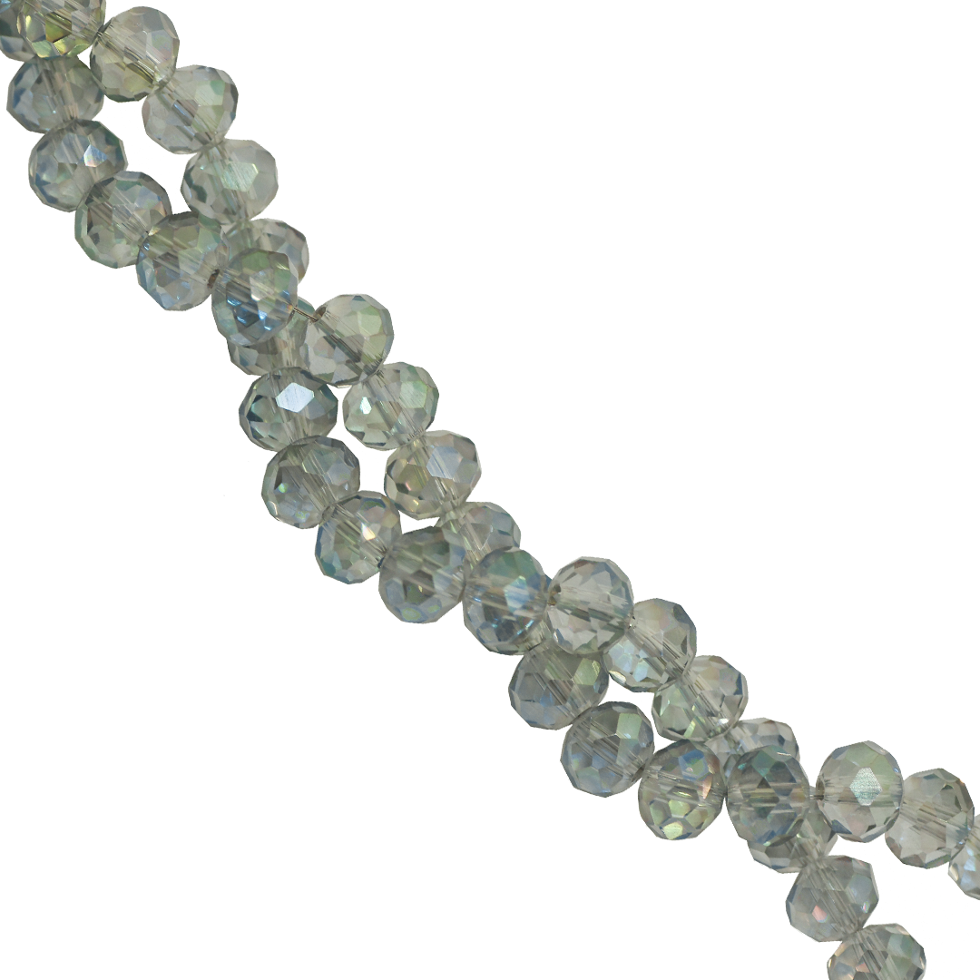 Glass Crystal Beads, Rondelle, Faceted, 4mm x 3.5mm, 105 pcs per strand, Available in Multiple Colours