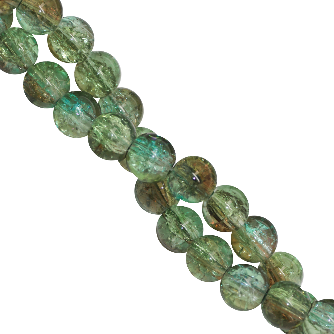 Marble Style Glass Beads, Cracked, 8mm, Approx 95 pcs per strand, Available in Multiple Colours