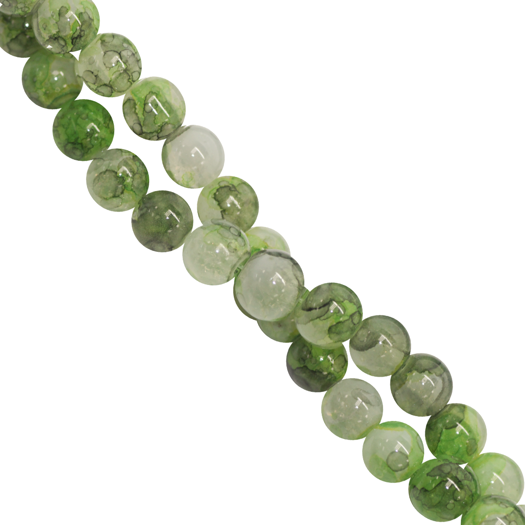 Marble Style Glass Beads, 8mm, Tie Dye, Approx 100 pcs per strand, Available in Multiple Colours