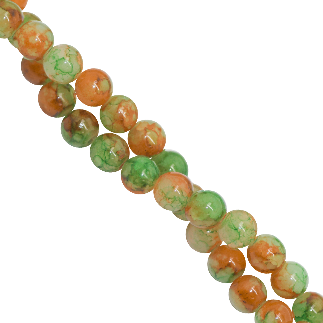 Marble Style Glass Beads, Tie Dye, 4mm, Approx 190 pcs per strand, Available in Multiple Colours