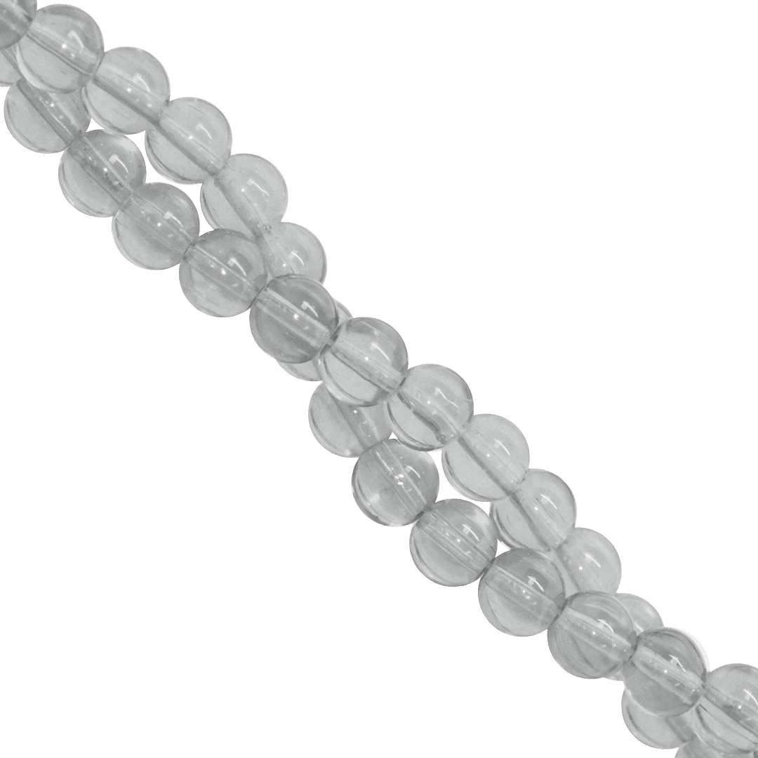 Clear Glass Beads, 4mm, Approx 190 pcs per strand, Available in Multiple Colours