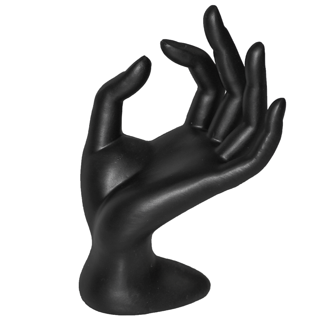 Tools, OK Hand Jewelry Stand, Black, Resin, 16cm x 7cm, 1pc