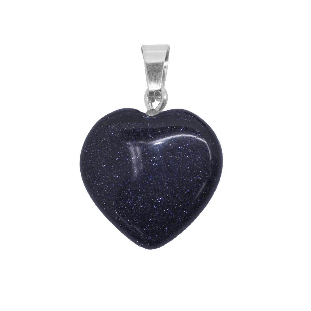 Gemstone Pendant, Heart Shape, 25mm x 25mm, Available in Multiple Gemstones- 1 pc