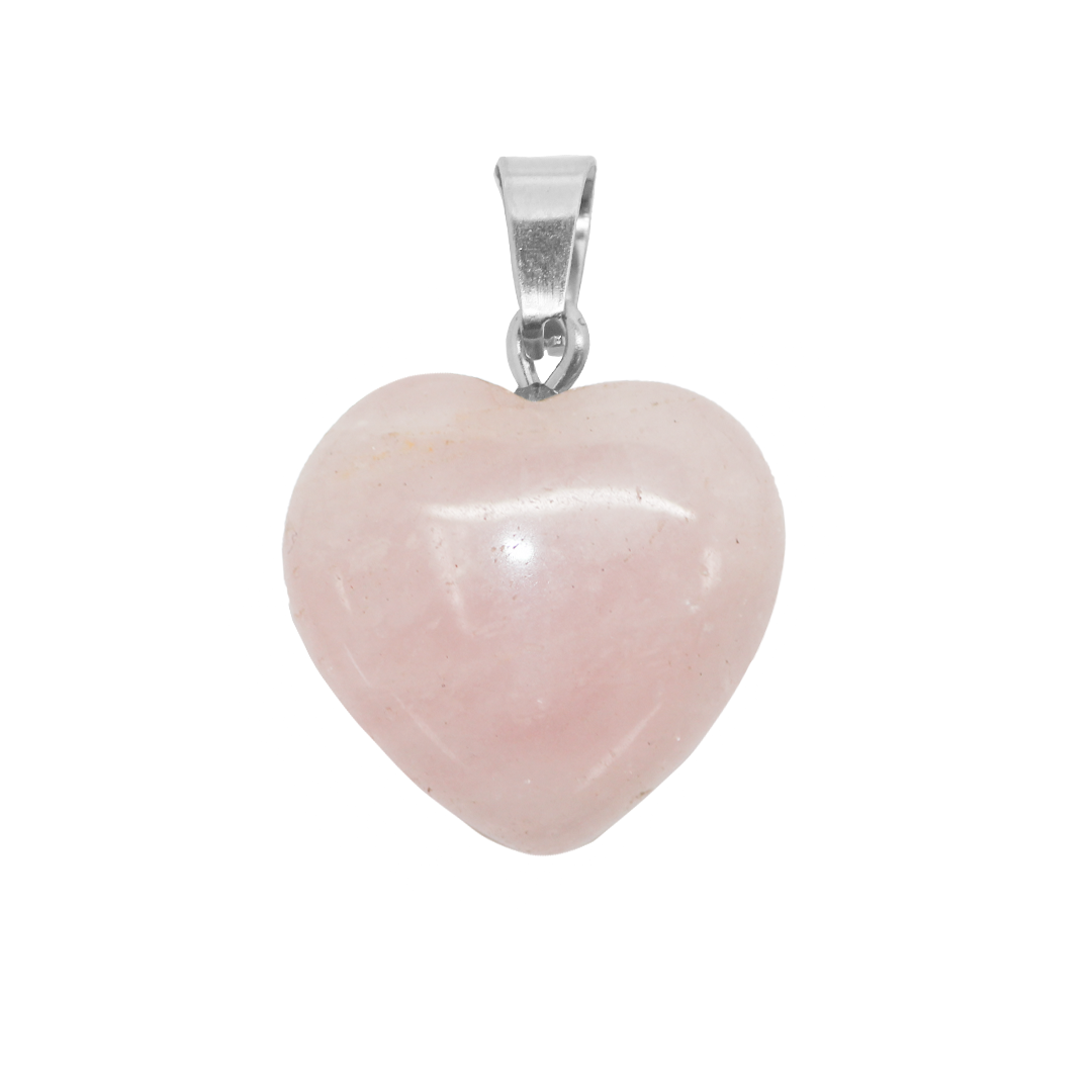Gemstone Pendant, Heart Shape, 25mm x 25mm, Available in Multiple Gemstones- 1 pc