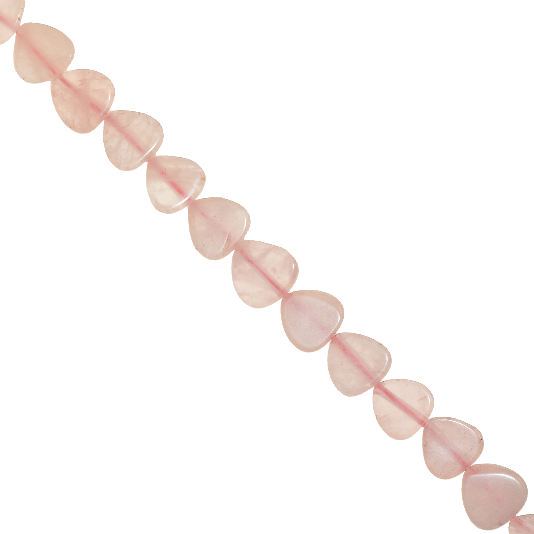 Rose Quartz, Heart, 8mm x 8mm, Semi-Precious Stone, Approx 45 pcs per strand