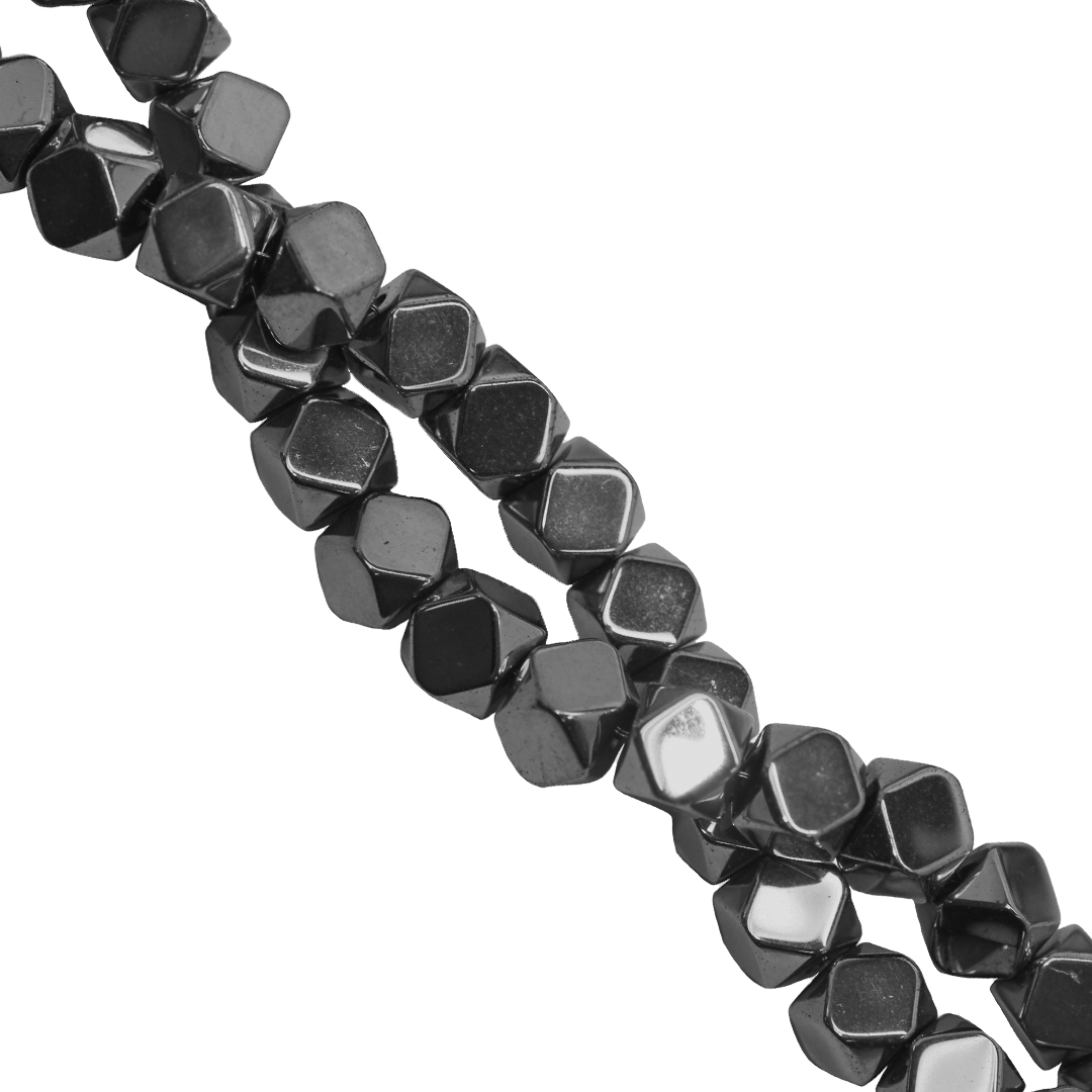 Hematite, Hexagon, Semi-Precious Stone, Available in Multiple Sizes