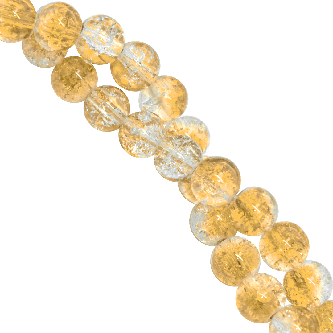 Marble Style Glass Beads, Cracked, 6mm, Approx 130 pcs per strand, Available in Multiple Colours
