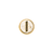 Spacer, Alphabet, Round, Flat, Gold, Alloy, 8mm, Sold Per pkg of 5
