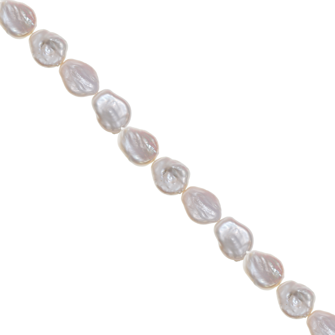 Fresh Water Pearls, Irregular Oval, Iridescent, Approx 21mm x 17mm, Approx 8 pcs per strand